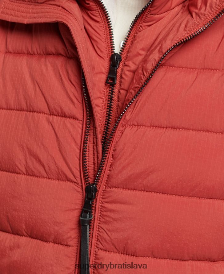 Superdry muži krátky ľahký nadýchaný kabát 6B4ZTR959 oblečenie hnedá