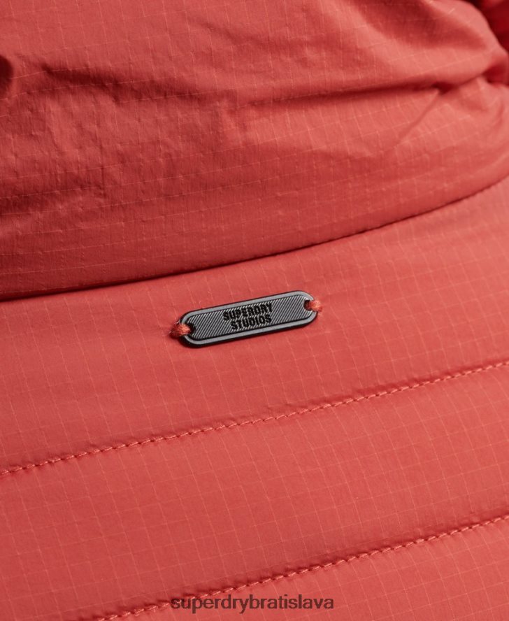 Superdry muži krátky ľahký nadýchaný kabát 6B4ZTR959 oblečenie hnedá