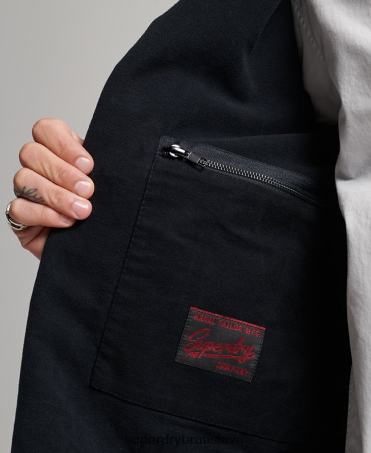 Superdry muži kupecký obchod - moleskin hrachový kabát 6B4ZTR1103 oblečenie námorníctvo