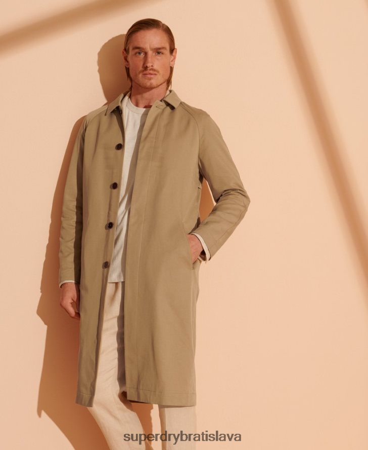 Superdry muži limitovaná edícia klasického mac kabátu 6B4ZTR4764 oblečenie hnedá