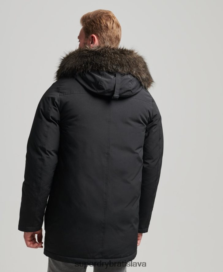 Superdry muži nováčik dole bunda kabát 6B4ZTR4577 oblečenie tmavošedý