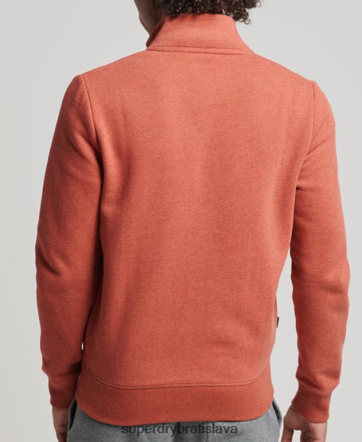 Superdry muži organická bavlna vintage logo zips track top 6B4ZTR5066 oblečenie hnedá