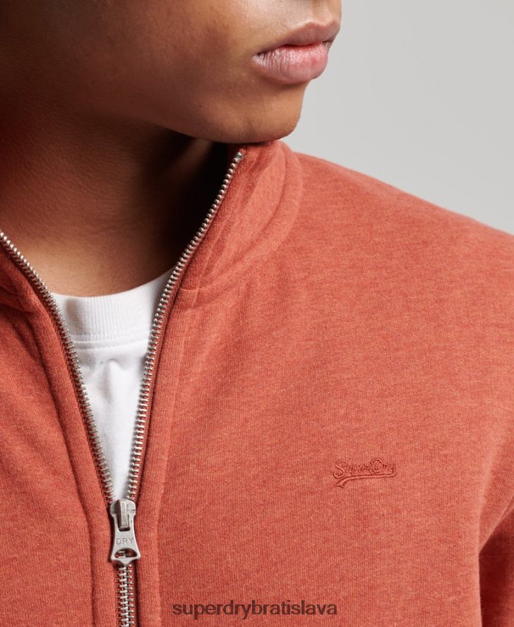 Superdry muži organická bavlna vintage logo zips track top 6B4ZTR5066 oblečenie hnedá