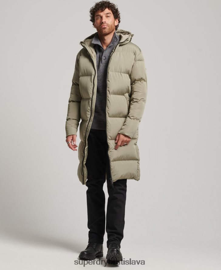 Superdry muži prikrývka s dlhým vlascom 6B4ZTR1037 oblečenie kaki
