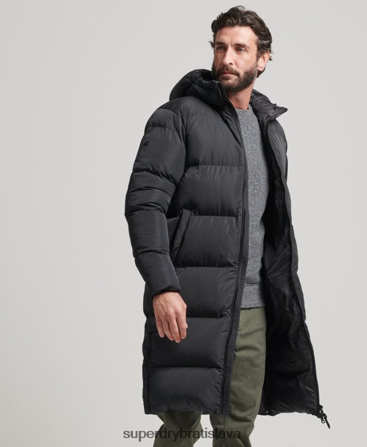Superdry muži prikrývka s dlhým vlascom 6B4ZTR1123 oblečenie čierna