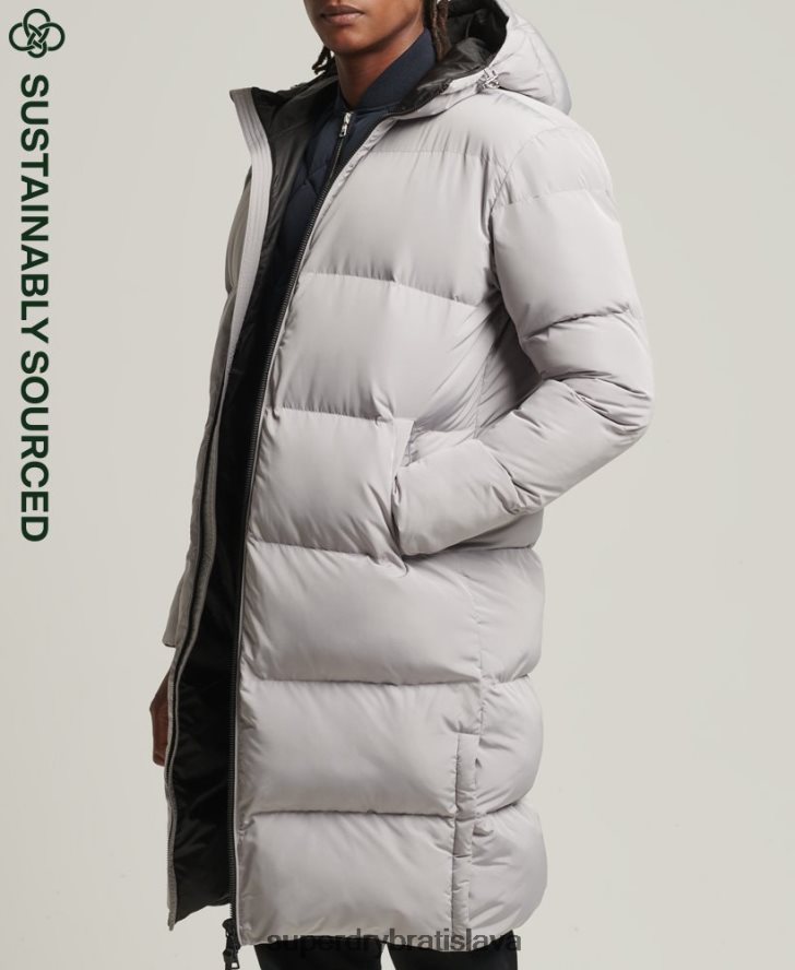 Superdry muži prikrývka s dlhým vlascom 6B4ZTR1124 oblečenie svetlo šedá