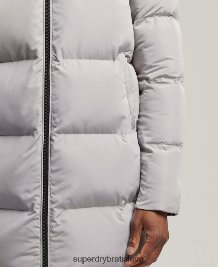 Superdry muži prikrývka s dlhým vlascom 6B4ZTR1124 oblečenie svetlo šedá