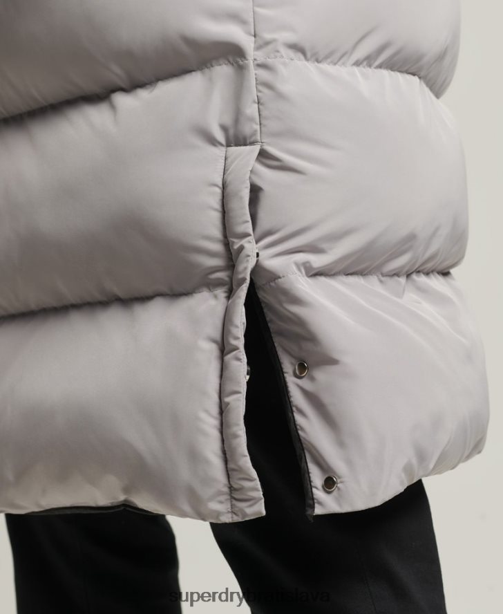 Superdry muži prikrývka s dlhým vlascom 6B4ZTR1124 oblečenie svetlo šedá