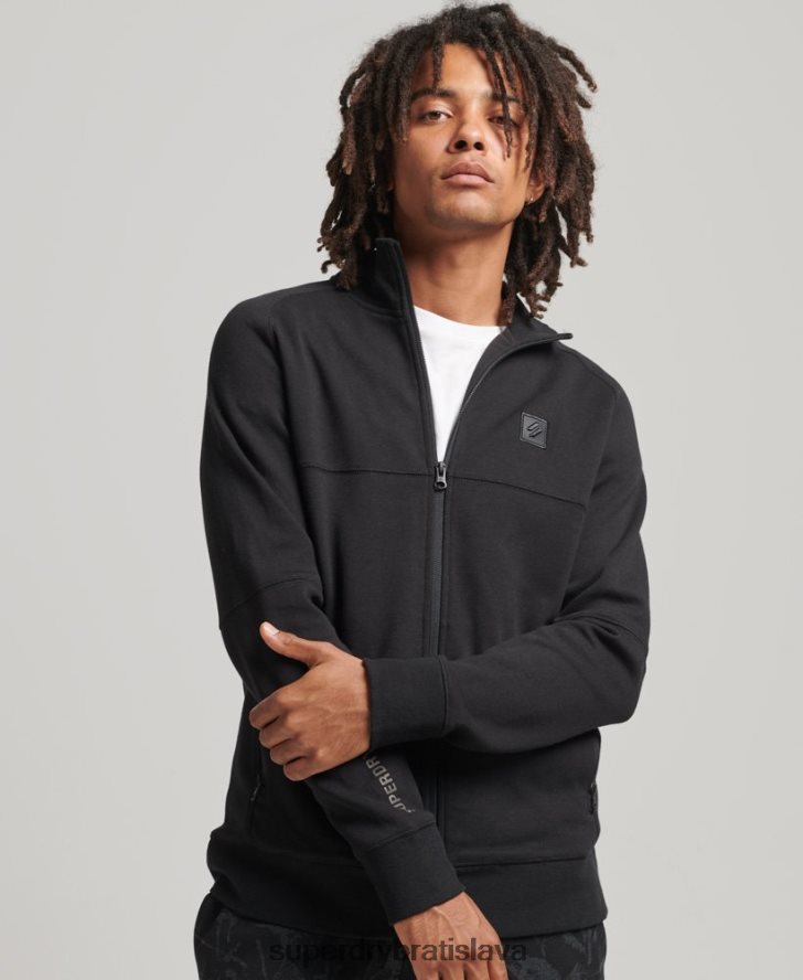 Superdry muži tech track top 6B4ZTR5087 oblečenie čierna
