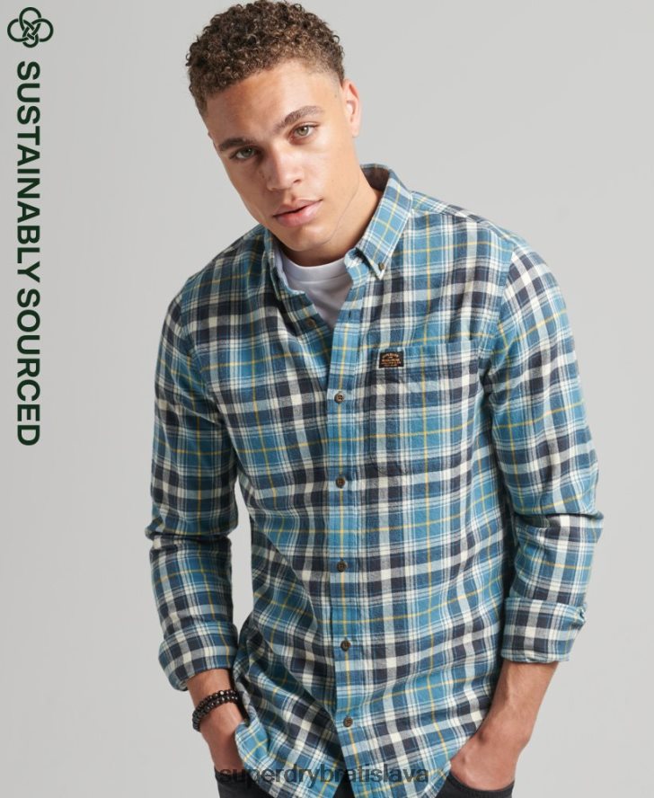 Superdry muži Vintage drevorubačská košeľa z organickej bavlny 6B4ZTR169 oblečenie Modrá