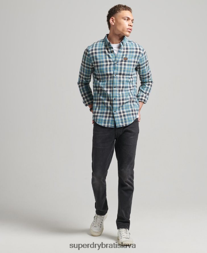 Superdry muži Vintage drevorubačská košeľa z organickej bavlny 6B4ZTR169 oblečenie Modrá