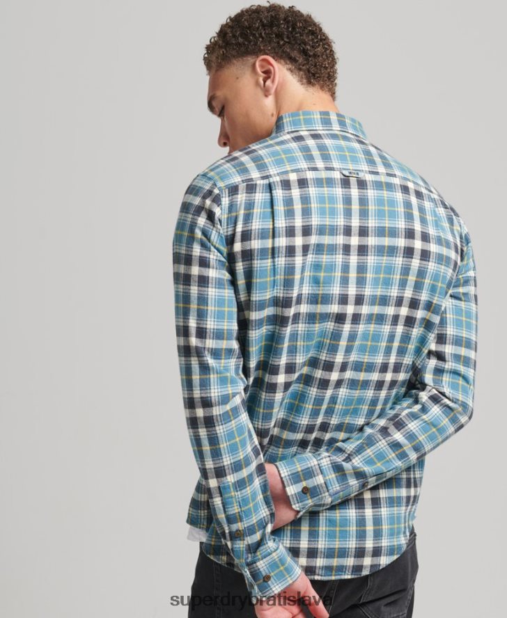 Superdry muži Vintage drevorubačská košeľa z organickej bavlny 6B4ZTR169 oblečenie Modrá