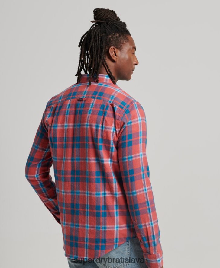 Superdry muži Vintage drevorubačská košeľa z organickej bavlny 6B4ZTR176 oblečenie červená