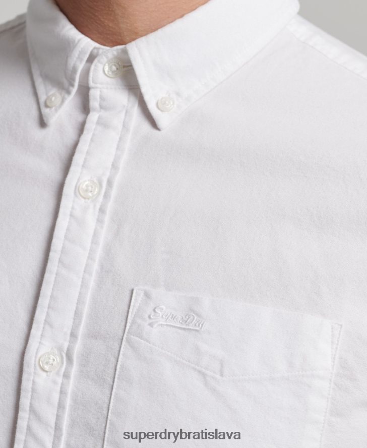 Superdry muži Vintage oxfordská košeľa z organickej bavlny 6B4ZTR212 oblečenie biely