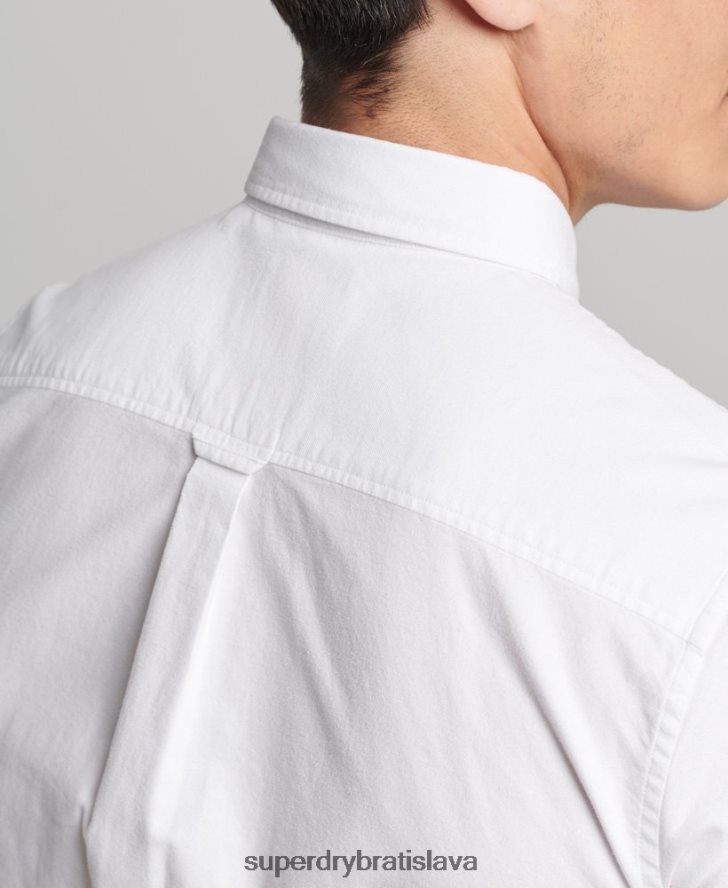 Superdry muži Vintage oxfordská košeľa z organickej bavlny 6B4ZTR212 oblečenie biely
