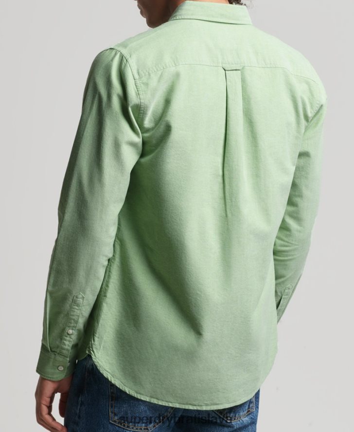 Superdry muži Vintage oxfordská košeľa z organickej bavlny 6B4ZTR6473 oblečenie zelená