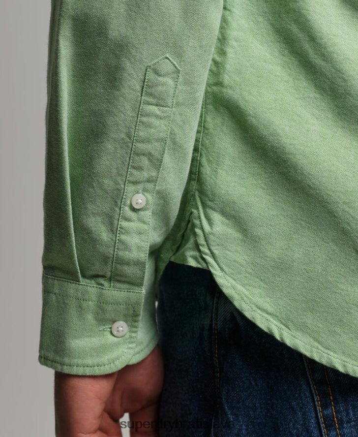 Superdry muži Vintage oxfordská košeľa z organickej bavlny 6B4ZTR6473 oblečenie zelená