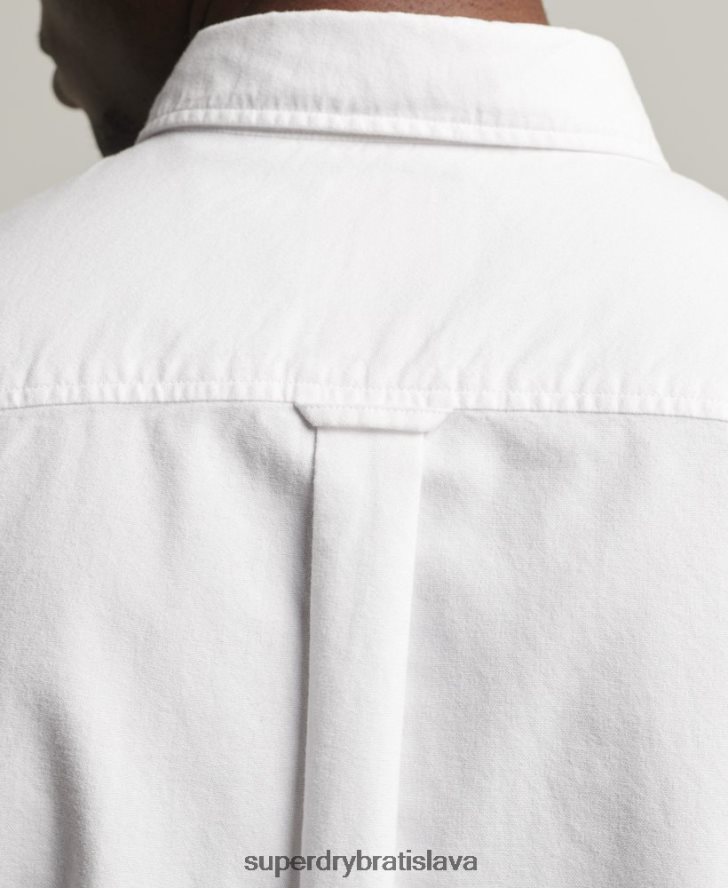 Superdry muži Vintage oxfordské tričko s krátkym rukávom z organickej bavlny 6B4ZTR233 oblečenie biely