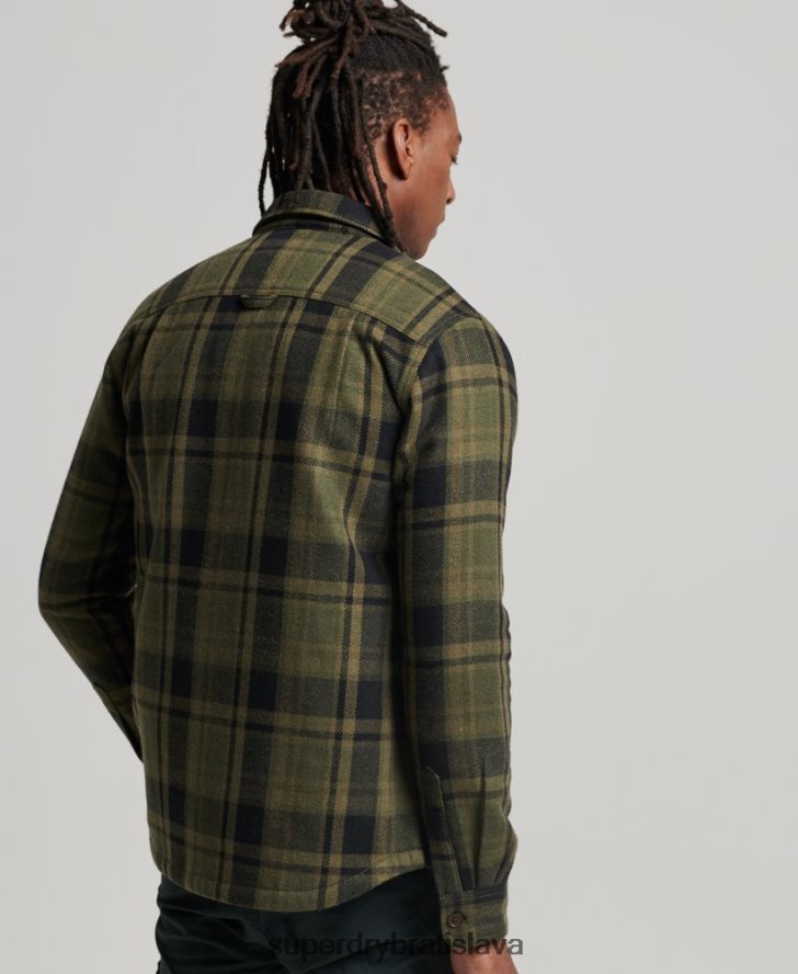 Superdry muži obchodná predajňa - prešívaná tielka 6B4ZTR175 oblečenie zelená