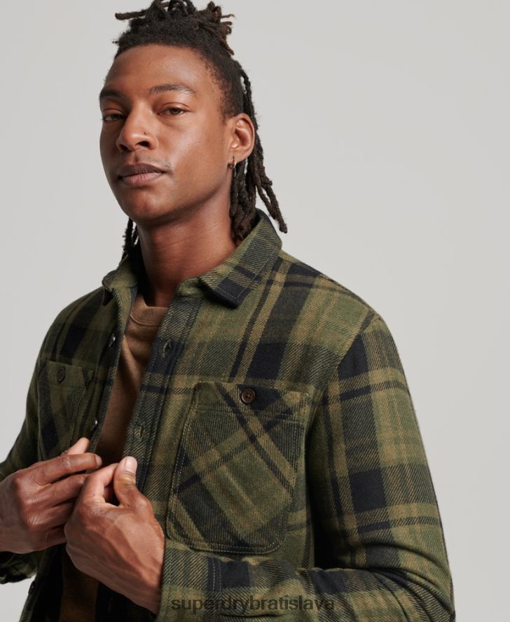 Superdry muži obchodná predajňa - prešívaná tielka 6B4ZTR175 oblečenie zelená