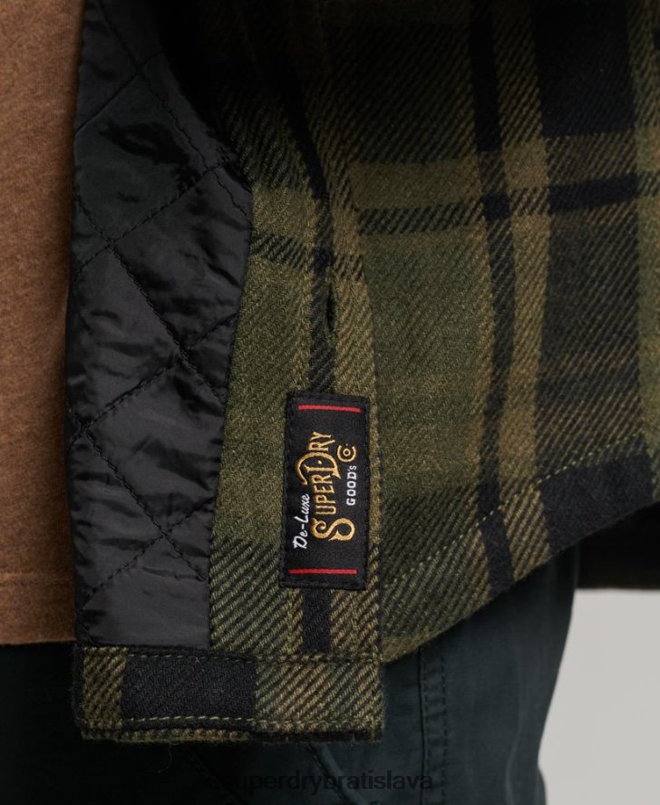 Superdry muži obchodná predajňa - prešívaná tielka 6B4ZTR175 oblečenie zelená
