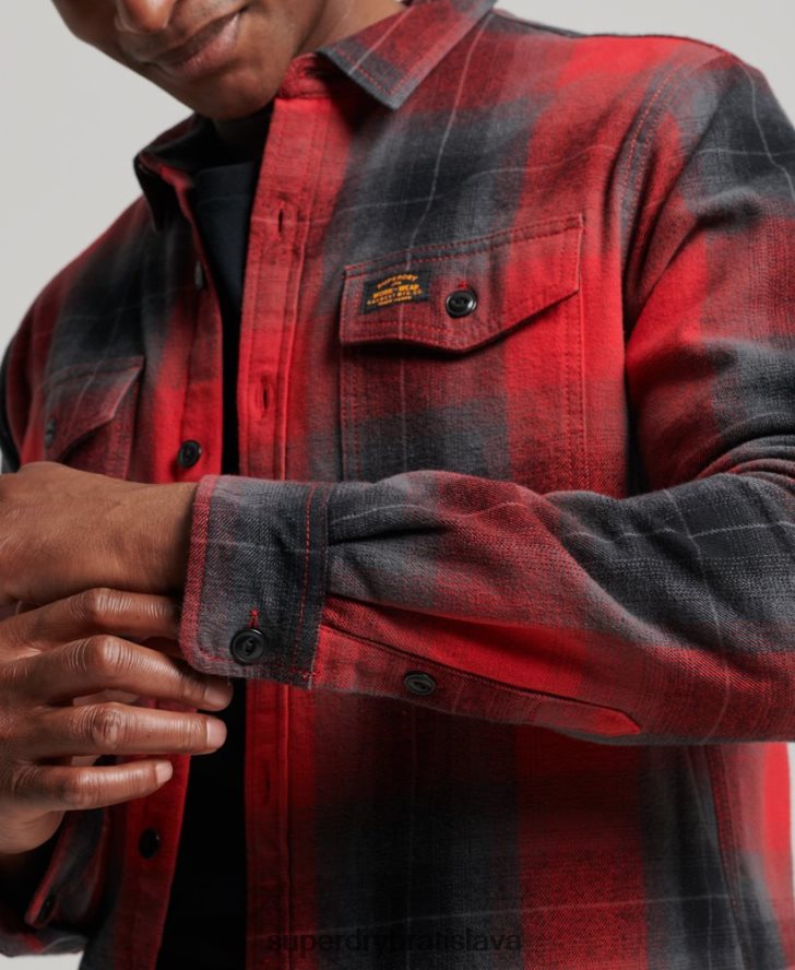 Superdry muži prešívaná kárová tielka 6B4ZTR6393 oblečenie červená
