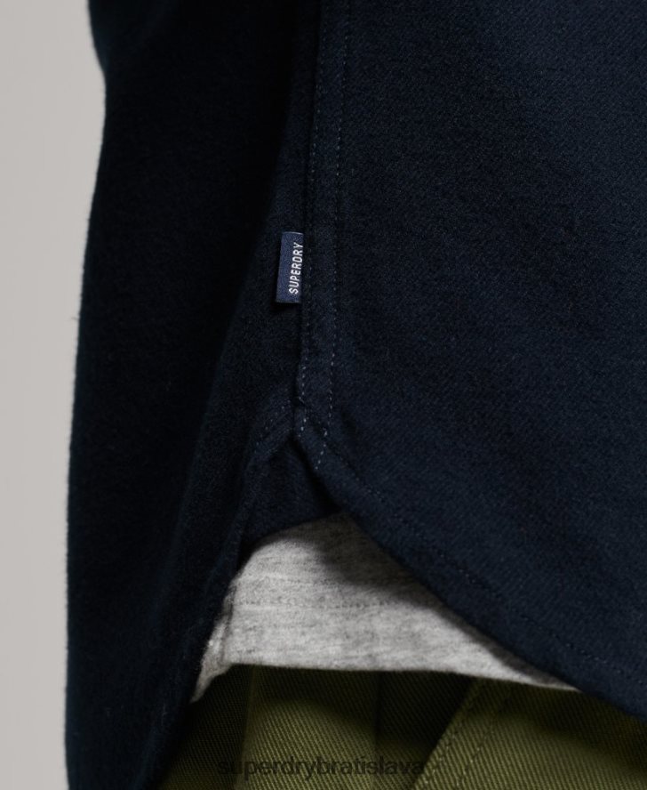 Superdry muži trailová flanelová košeľa z organickej bavlny 6B4ZTR179 oblečenie námorníctvo