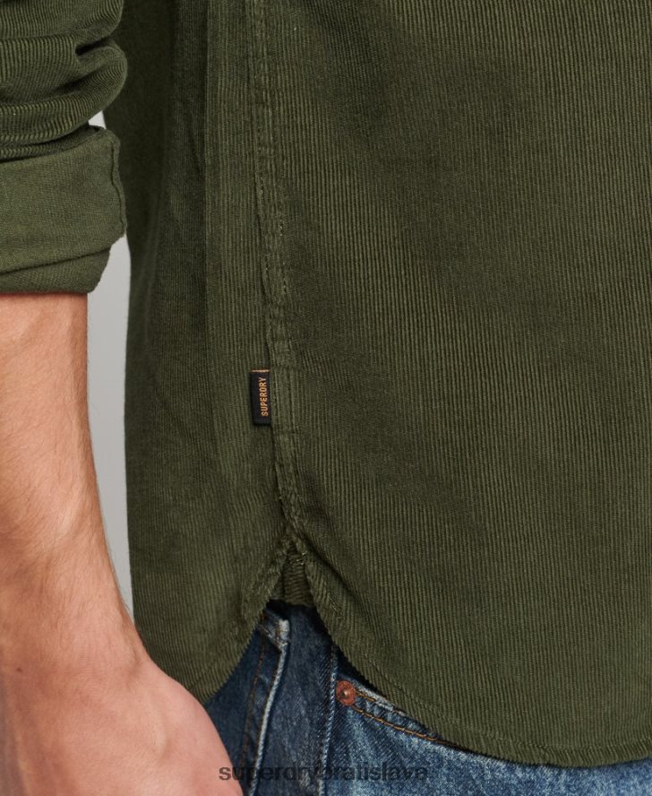 Superdry muži trailová šnúrová košeľa 6B4ZTR232 oblečenie zelená