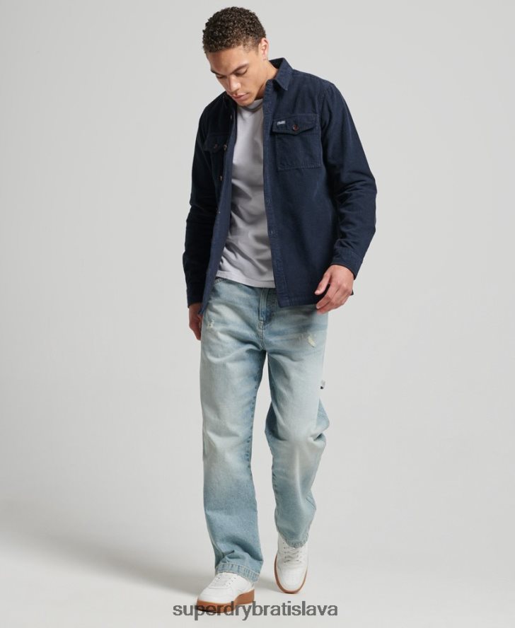 Superdry muži vintage šnúrkové tielko 6B4ZTR182 oblečenie námorníctvo