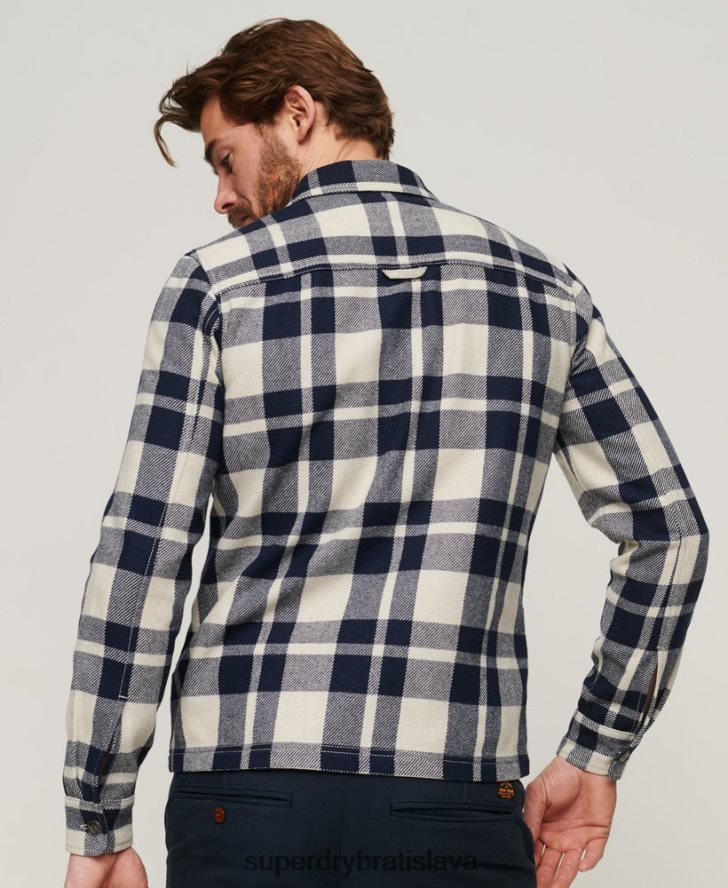 Superdry muži vlnené tričko na zips 6B4ZTR240 oblečenie svetlo modrá