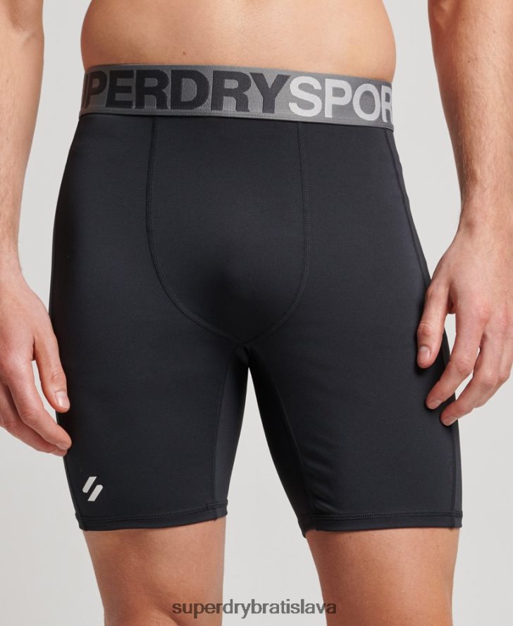 Superdry muži jadro úzke šortky 6B4ZTR303 oblečenie čierna
