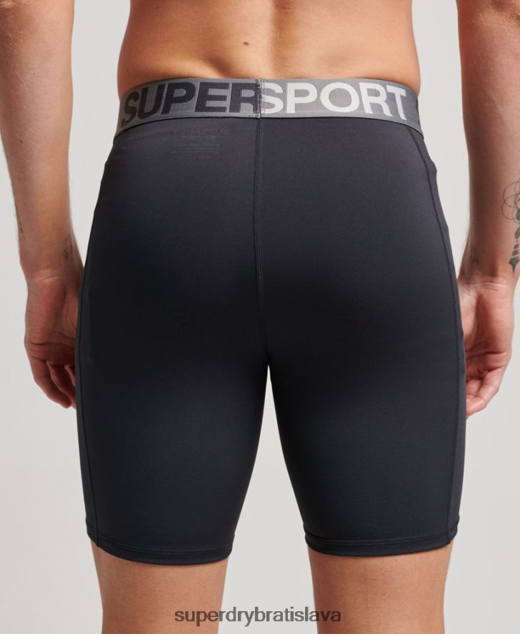 Superdry muži jadro úzke šortky 6B4ZTR303 oblečenie čierna