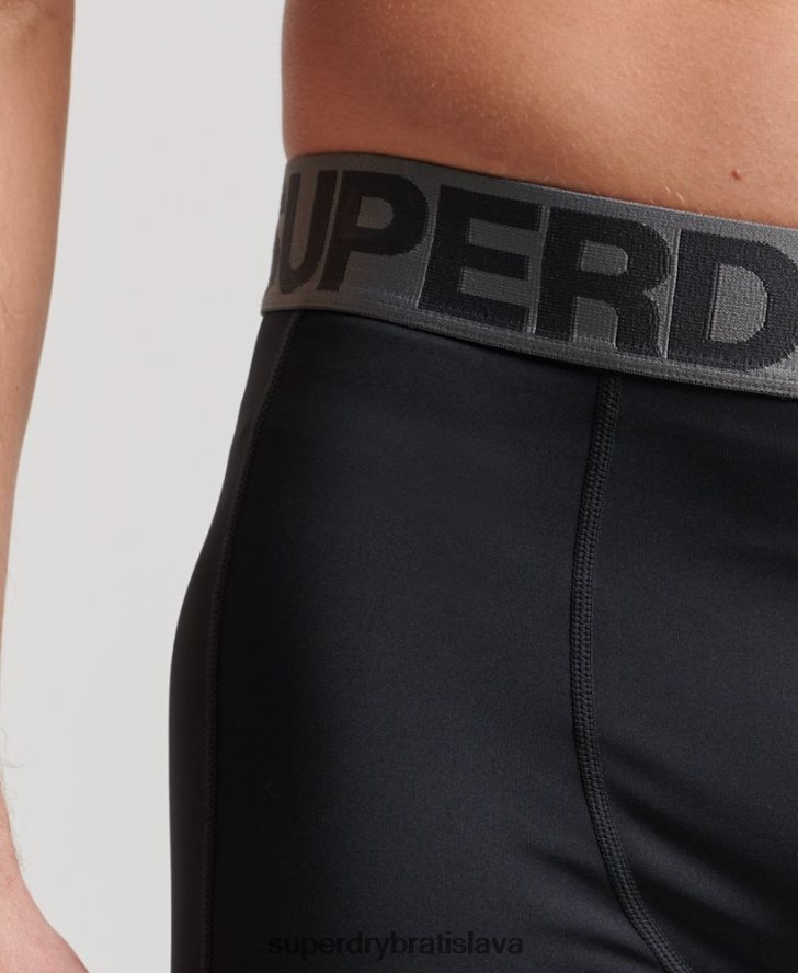 Superdry muži jadro úzke šortky 6B4ZTR303 oblečenie čierna
