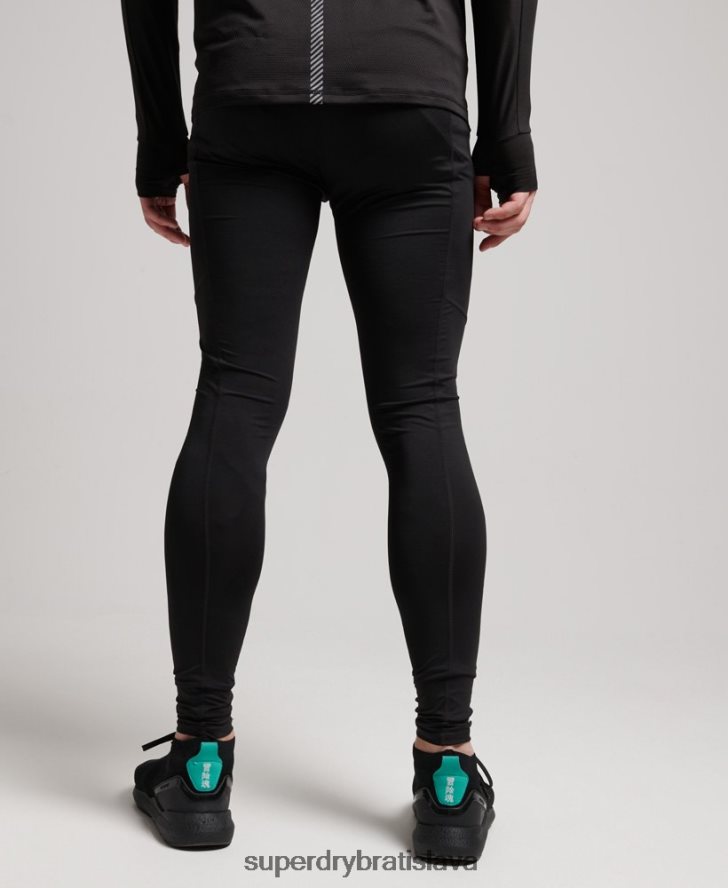 Superdry muži legíny základnej vrstvy 6B4ZTR1374 oblečenie čierna