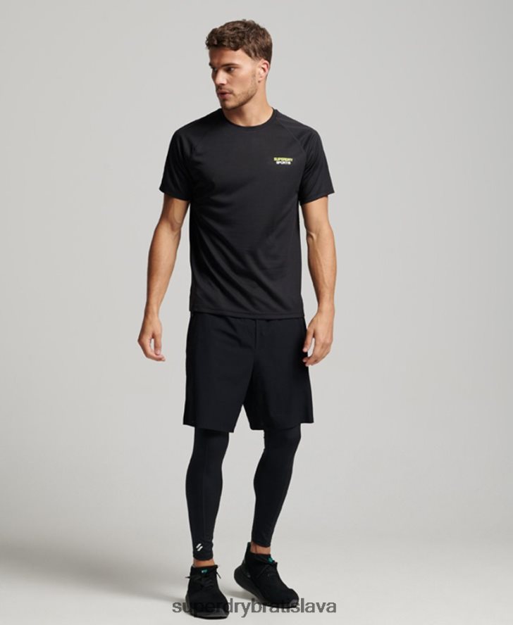 Superdry muži pevné legíny po celej dĺžke 6B4ZTR1420 oblečenie čierna