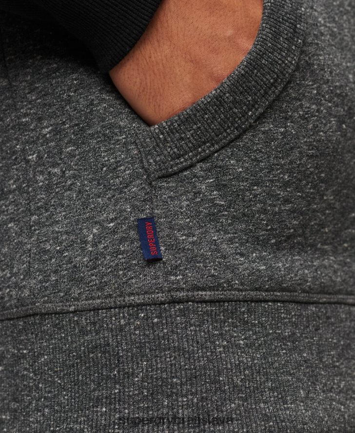 Superdry muži Baseballová mikina na zips s logom z organickej bavlny 6B4ZTR671 oblečenie tmavošedý