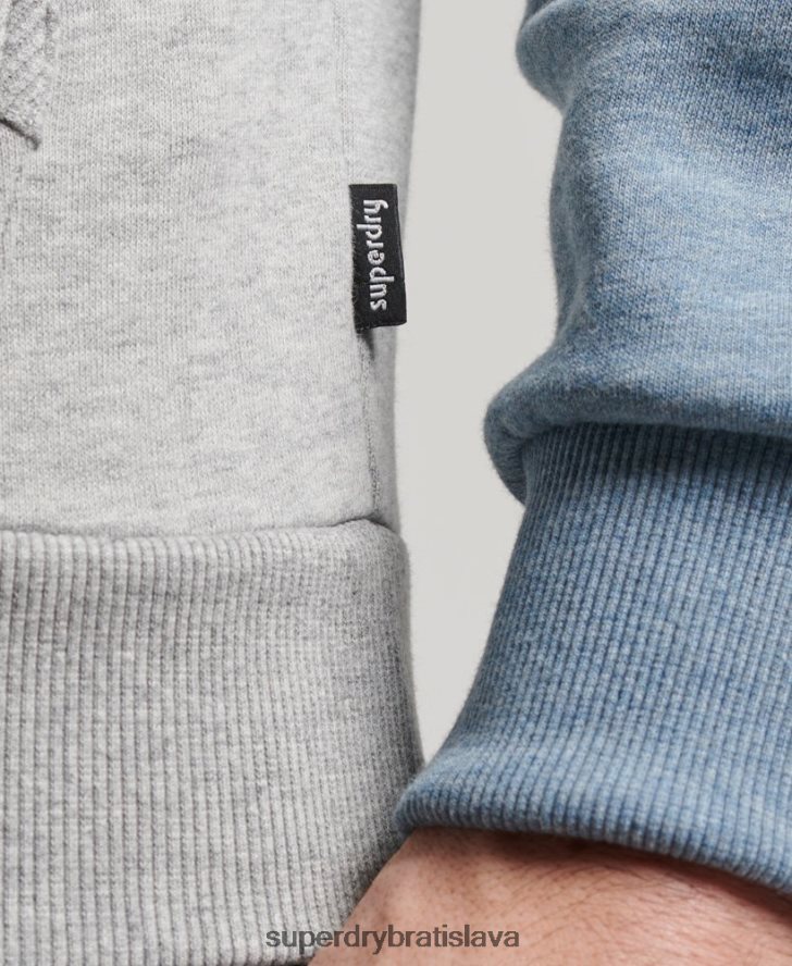Superdry muži Cooper class raglánová mikina s kapucňou 6B4ZTR594 oblečenie sivá