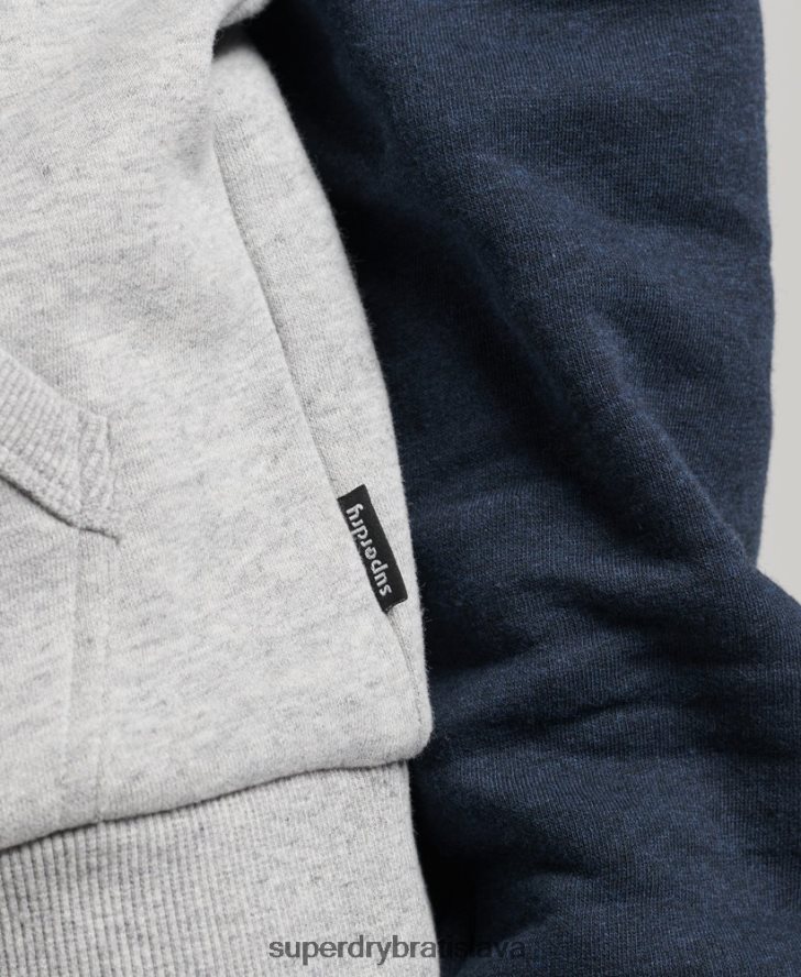 Superdry muži Cooper class raglánová mikina s kapucňou 6B4ZTR595 oblečenie sivá