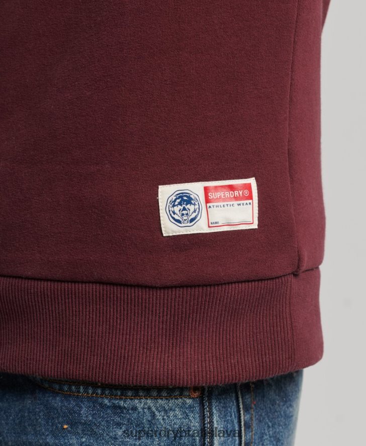Superdry muži Kolegiátna mikina v štýle vintage script 6B4ZTR828 oblečenie červená