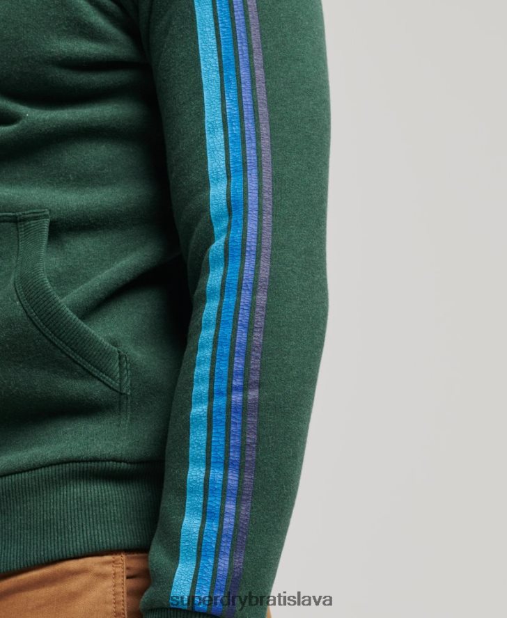 Superdry muži Mikina s kapucňou s logom kalia rukávov 6B4ZTR879 oblečenie zelená