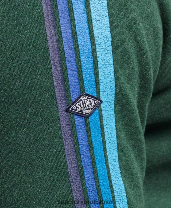 Superdry muži Mikina s kapucňou s logom kalia rukávov 6B4ZTR879 oblečenie zelená