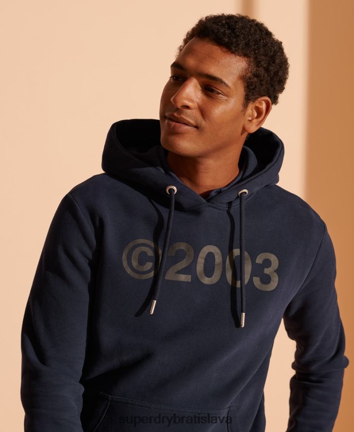 Superdry muži Mikina s kapucňou z roku 2003 6B4ZTR900 oblečenie námorníctvo