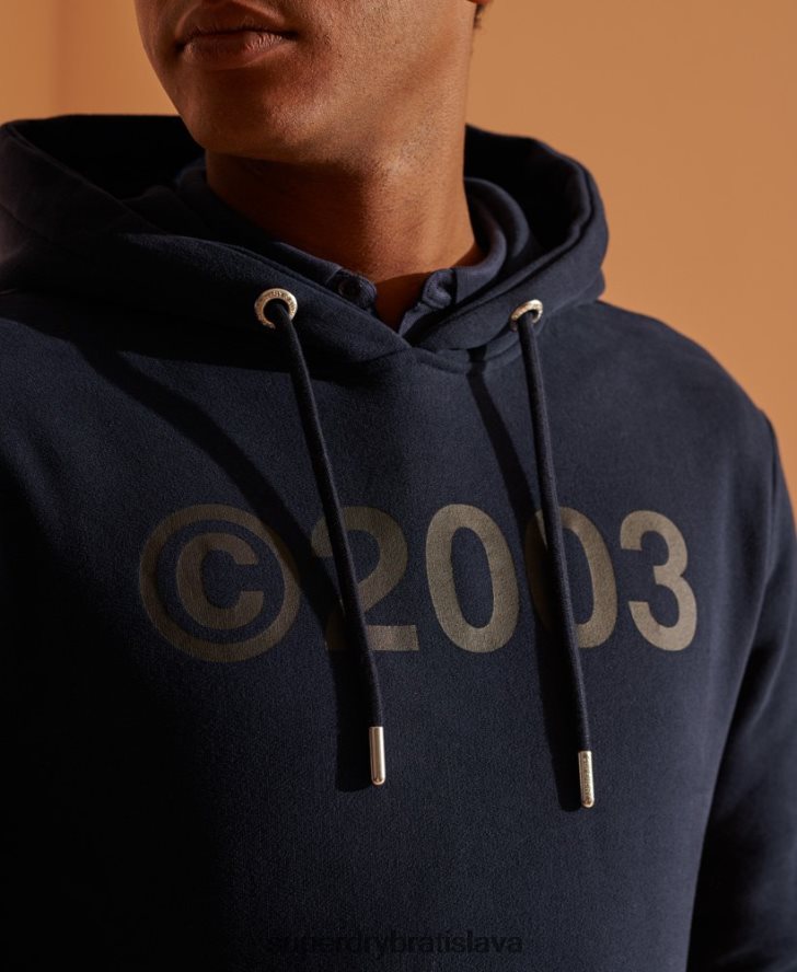 Superdry muži Mikina s kapucňou z roku 2003 6B4ZTR900 oblečenie námorníctvo