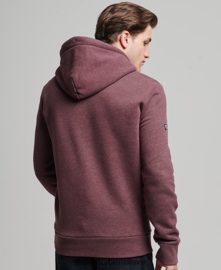 Superdry muži Mikina s logom spoločnosti Marl 6B4ZTR5072 oblečenie červená