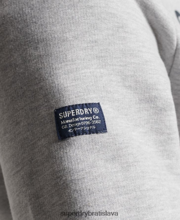 Superdry muži Mikina s logom spoločnosti Marl 6B4ZTR864 oblečenie sivá