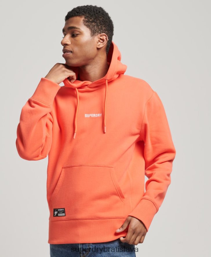 Superdry muži Mikina s mikro logom 6B4ZTR6012 oblečenie koralový