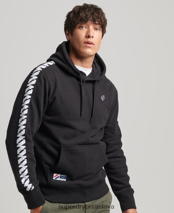 Superdry muži Mikina s páskou s logom 6B4ZTR563 oblečenie čierna