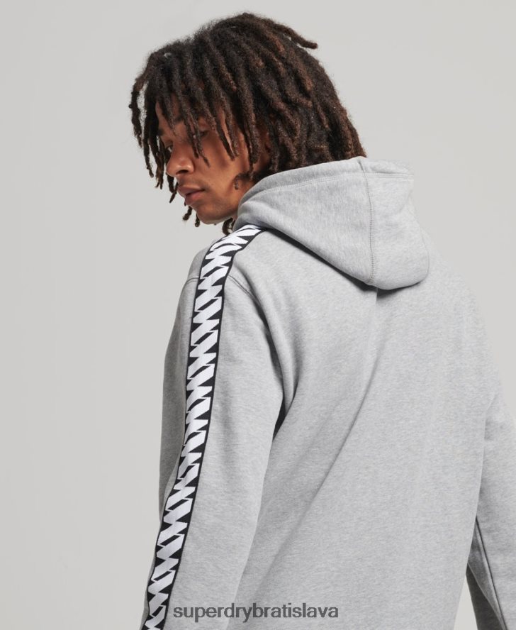 Superdry muži Mikina s páskou s logom 6B4ZTR760 oblečenie sivá