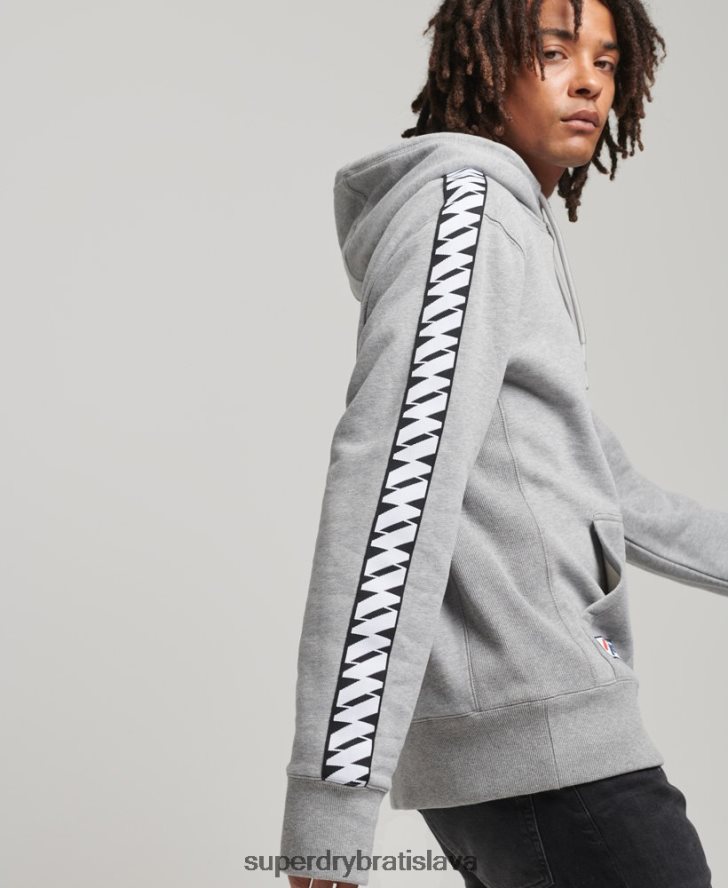 Superdry muži Mikina s páskou s logom 6B4ZTR760 oblečenie sivá