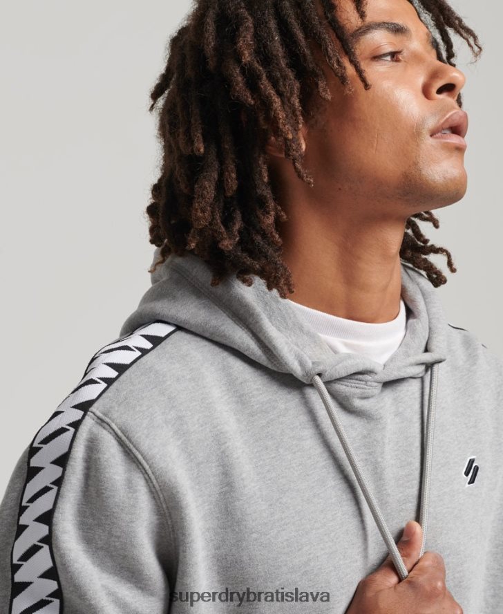 Superdry muži Mikina s páskou s logom 6B4ZTR760 oblečenie sivá